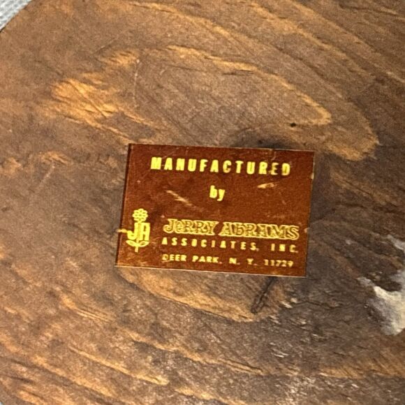 Vintage Jerry Abrams Fruit Peach Wall Plaque Cottage Decor Ceramic Tile & Wood - Picture 4 of 7